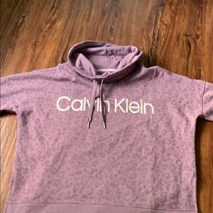 Calvin Klein purple cheetah print hoodie